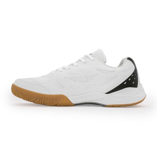 Image of Red Tape Men's Sneakers White Black Pu Mesh Round Toe Lace-Up