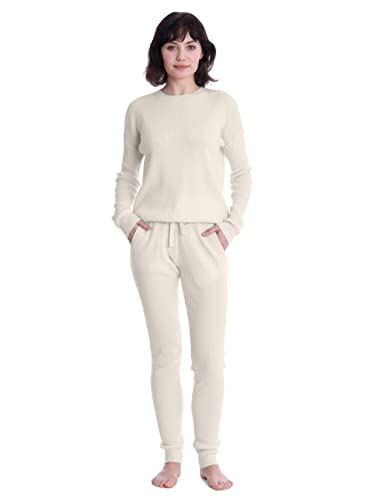 Cashmeren Women’s Ribbed Loungewear Set 100% Pure Cashmere Long Sleeve Sweater and Joggers (Tops and Bottoms Sold Separately)2