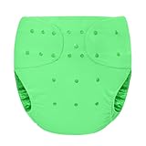 LittleForBig Waschbarer Verstellbarer Wiederverwendbarer Wasserdichter Primärer Komfort Stoffwindel Überhose Bezug für Erwachsene Einheitsgröße Grün