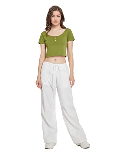 Parachute Pants for Women,Y2K Pants,Low Waisted Wide Leg Pants for Women Casual Pants Loose Fit-2023 Trendy4