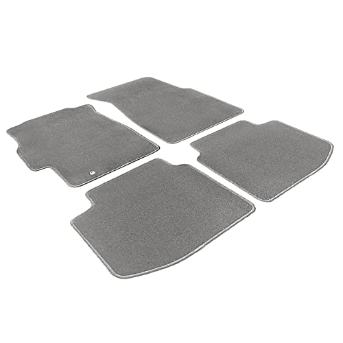 Floor Mat Compatible With 1996-2000 Honda Civic, Front & Rear Gray 4Pc Nylon Car Floor Carpets Carpet Liner By Ikon Motorsports, 1997 1998 1999 #TOP3