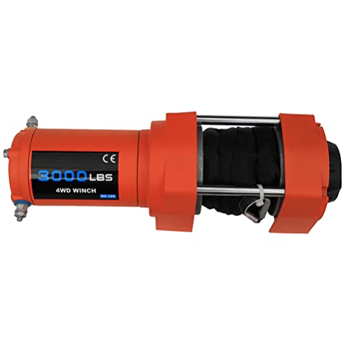 Winch eléctrico duradero 3000lb con cuerda sintética miniatura 6