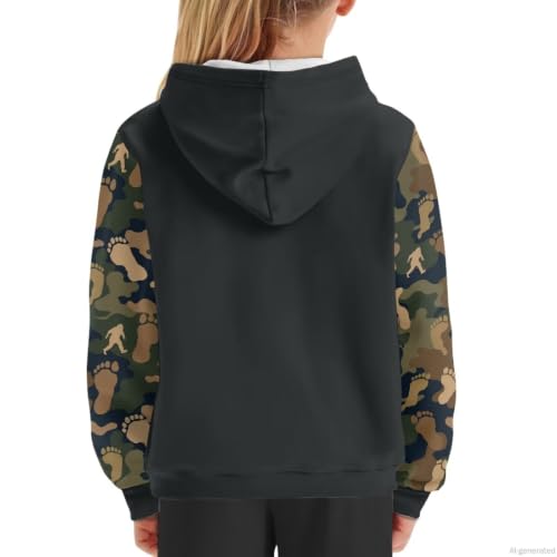 Image of WELLFLYHOM Boys Hooded Sweatshirts Hoodie Pullover Cool Graphic Crewneck Blouses Size 6-16