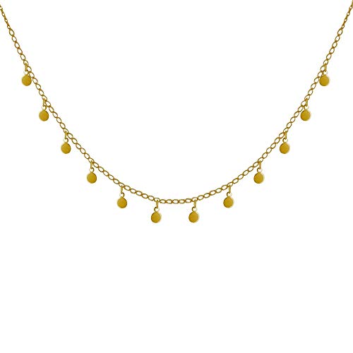 LES POULETTES BIJOUX - Collier Plaqué Or Petites Breloques Rondes