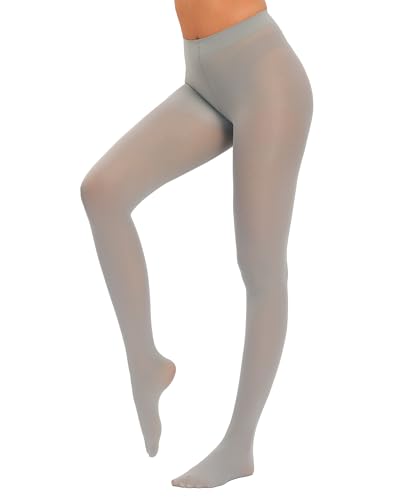 Image of Luxdovi Women Ultra Soft 50 Denier Silky Tights Semi Opaque Solid Color Pantyhose High Waist Footed Stockings