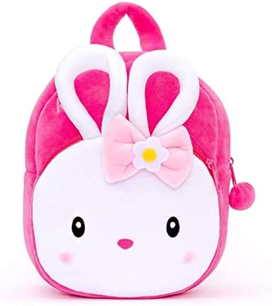 Bags Kids Velvet White Pink Cute Kitty School Bag Travelling Bag Pink for Girlfriend/Birthday Gift/Boy/Girl 2-5 Years