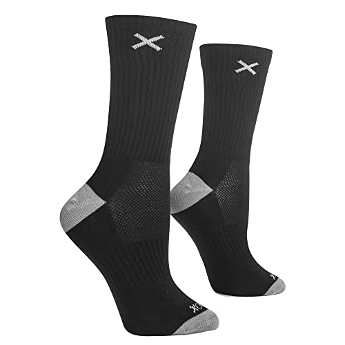 Image of Odd Sox - Basix Heather Athletic Crew Socks - Knit Cotton Cushioned Breathable Arch Support - Unisex Sizing