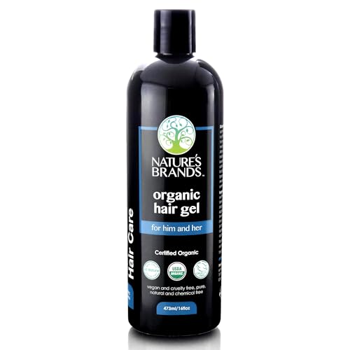 Nature's Brands Hair Gel Organic by Herbal Choice Mari from (16 Fl Oz Bottle) - No Toxic Synthetic Chemicals