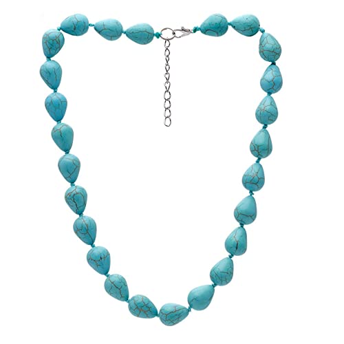 Collier turquoise fait à la main pour sublimer les décolletés ternes