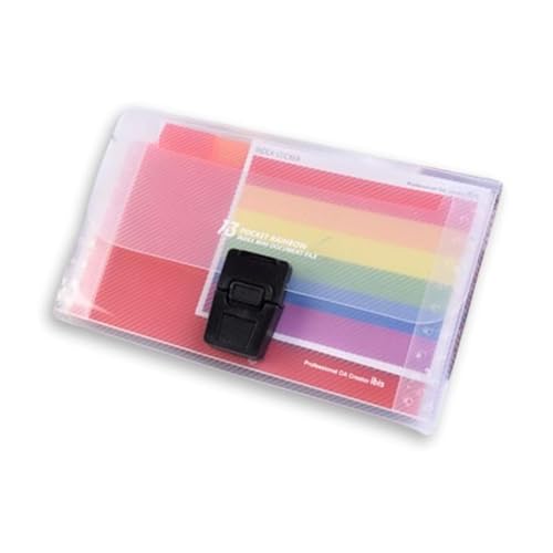 ファイルボックス A6サイズ 防水PP製 大容量 持ち運び便利 色分け収納 オフィス 学校 家庭用