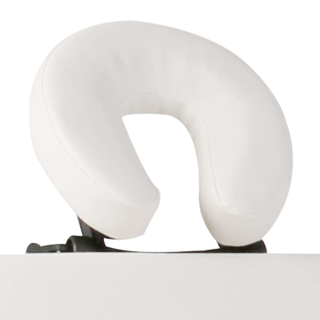 Massageliege Klappbar 3-Zonen mit Holzgestell Cremeweiß,Gesundheit & Schönheit,Körperpflege,Massage & Entspannung,Massagetische,Weiß,16.85 kg-110082