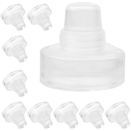 FUOYLOO Tapones de Vino T Tipo de Vidrio Tapa de Cristal Juego de 10 Piezas para Botellas de Vino y Cerveza Cierre Hermético Reutilizable para Uso en Casa Bares y Restaurantes
