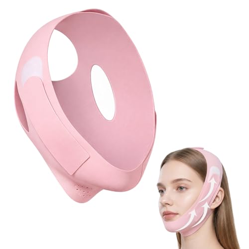 Gaine Visage Double Menton, V Line Lifting Mask, Raffermit Et Redéfinit la Ligne Du Visage, pour Usage Quotidien Chez Soi, en Déplacement Ou pendant la...
