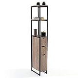 Très compact avec ses dimensions travaillées, ce meuble 3 portes + étagères permet de tout ranger !