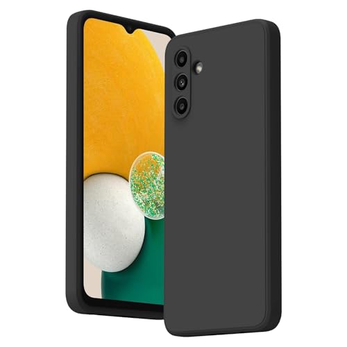 YLK Coque Compatible avec Samsung Galaxy A13 5G, Coque de Protection Intégrale en Silicone avec Doublure en Microfibre pour Samsung Galaxy A13 5G (Noir)
