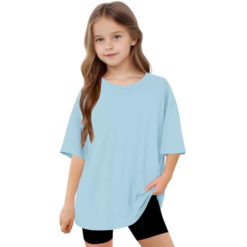 Boys Girls Oversized Tshirts Youth Kids Crew Neck Short Sleeve Shirts Loose Fit Basic Tees Casual Summer Tops4