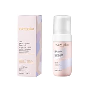 Evereden Kids Face Wash: Cool Peach, 3.4 fl oz. | Gentle Kids Skin Care | Non-toxic and Clean Ingredients | Multi-Vitamin Skin Care for Kids