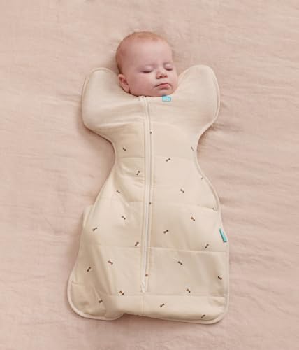 Image of Love to Dream Swaddle UP Warm, 2.5 TOG, Dramatically Better Sleep, Allow Baby to Sleep in Preferred Arms Up Position for Self-Soothing, Secure Fit Calms Startle Reflex, 5-8.5lbs, Olive Bees