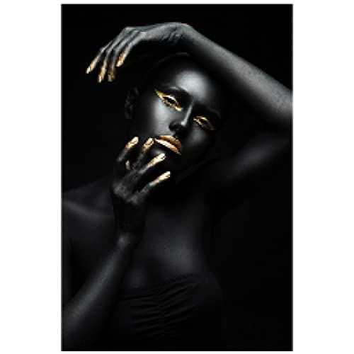 Art africain de prestige impression haut de gamme sur toile de coton 80x110cm sans cadre