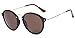 Produktbild BOZEVON Retro Metall Cateye Sonnenbrillen - Vintage Rund Sonnenbrille für Damen & Herren Braun-Braun