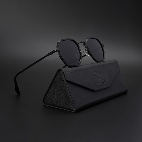 Image of Voyage Geometric UV Protected & Polarized Sunglasses for Men & Women