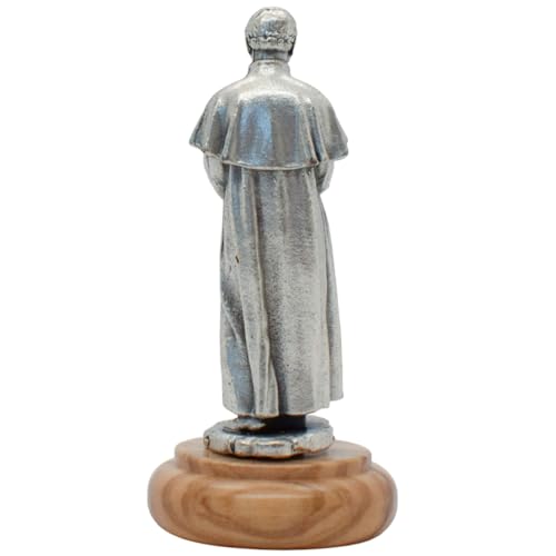 Estatua miniatura religiosa católica de 2.25 in con base de madera oliva miniatura 3