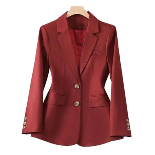 Women Blazer Jacket Autumn Long Sleeve Single Breasted Business Work Wear Formal Coat3