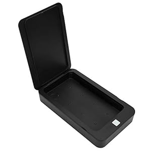 UV-sterilisator, UV-lichtdesinfectiemiddel, Mondkapreiniger Multifunctioneel UV-licht Wegwerpreiniger voor Mondkapjes Aromatherapie voor Mobiele Telefoons, Tandenborstels(zwart)