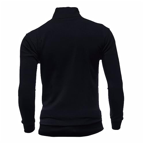 Men's Versatile Jacket Slim Fit High Neck Solid Cardigan Full Zip Up Active Track Jacket Long Sleeves with Pockets2