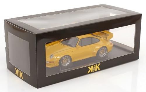 KK Scale Porsche 911 (993) GT2 1996 Ruedas BBS Amarillo 1:18 miniatura 6