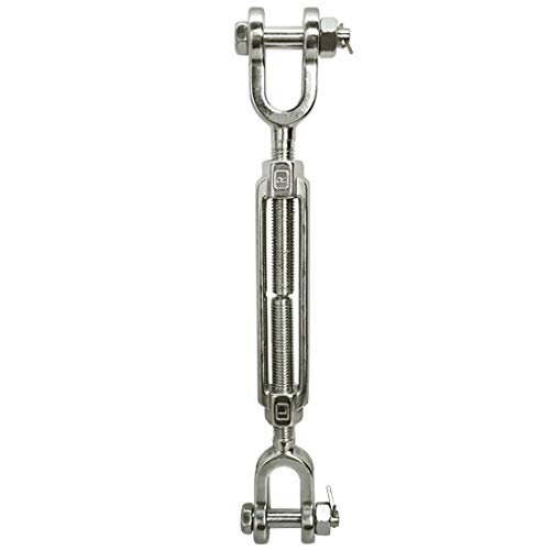 MH GLOBAL 316 Stainless Steel Marine 1/2'' x 6'' JAW JAW Turnbuckle Pulley Swivel Hoist miniatura 2