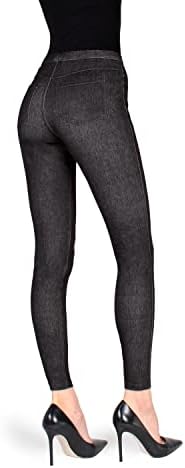 MeMoi Skinny Jean Leggings, Black 