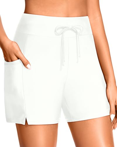 Image of Yonique Womens Swim Shorts Bathing Suits Bottoms Swimsuit Bottoms(Available in Plus)