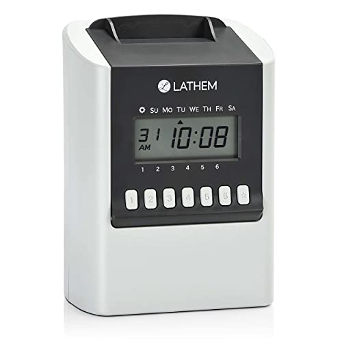 Lathem 700E Calculating Electronic Time Clock, Requires Lathem E17 Time Cards (Sold Separately) (700E) Gray 6.9" X 5.2" X 9.6" #TOP3