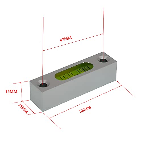Xmlei Metal High Precision Level Instrument Small Strip Type Leveling Square Horizontal Bubble Glass Bubble (58X15Mm) (K1558264) #TOP3