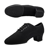 4. Fácil de poner y quitar: los zapatos de baile latino para hombre adoptan un estilo clásico con cordones, que es fácil de poner y quitar.