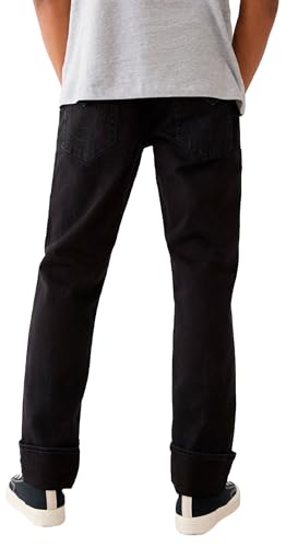 True Religion Men's Ricky Low Rise Straight Leg Jean with Back Flap Pockets, 2SB BODY RINSE BLACK, 284