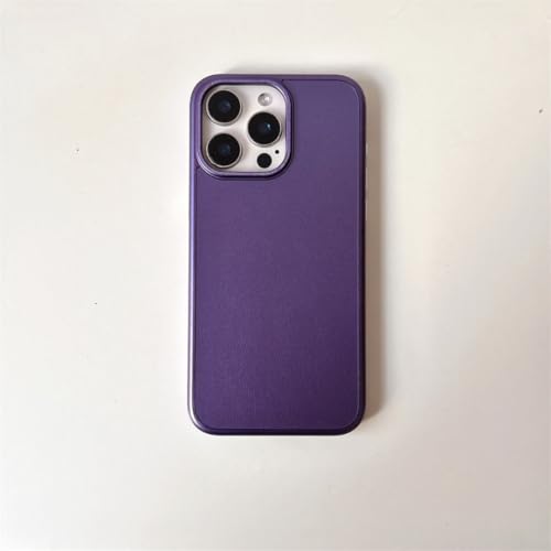 Coque de téléphone en silicone mat violet pour iPhone 14 Pro Max