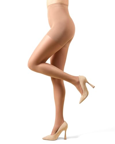 MeMoi Women's Cotton On Top Crystal Sheer 12 Denier Pantyhose2