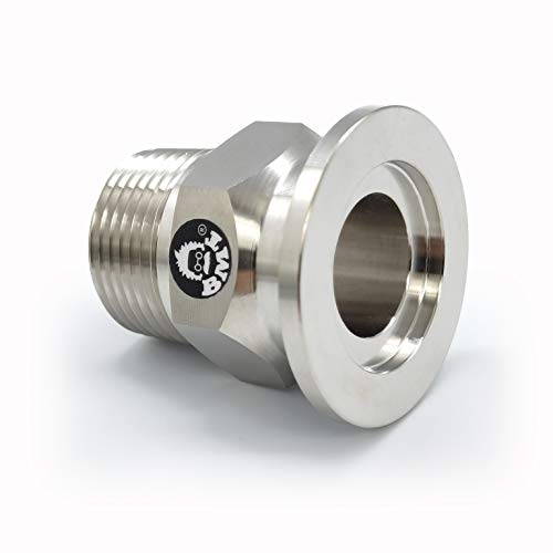 Image of bmotiontech MNPT x KF25 flange fitting (ISO-KF KF25 QF25 NW25) (3 /4 inch MNPT, 1PC adapter only)