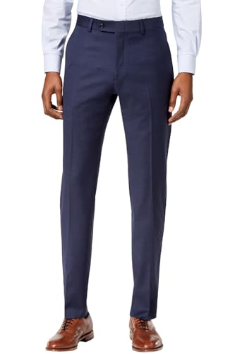 Tommy Hilfiger Men's Pant Modern Fit Suit Separates with Stretch-Custom Jacket & Pant Size Selection, New Navy Sharkskin, 30W x 30L