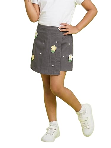 Image of KiddoPanti Girls Denim Over Lap Shorts