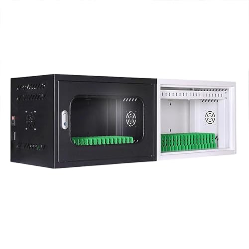 GLBMXDD Carro de Carga para 10-40 Dispositivos, gabinete portátil de Carga y Almacenamiento de Mesa para iPads,tabletas,20Slots-singlelayer-Black