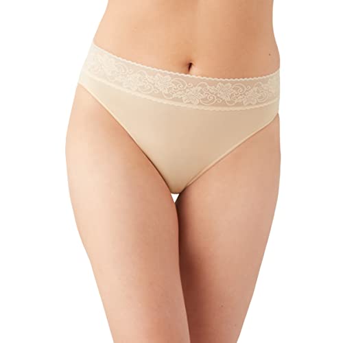Wacoal Women's Comfort Touch Hi Cut Brief Panty, Sand, M