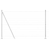 vidaXL Eurozaun mit 7 Flanschen, 1,4 x 10 m, aus verzinktem Stahl | UV-beständiger und langlebiger Sichtschutzzaun, ideal für Gärten, zur Grenzsicherung, Easy Montage, Panelbarriere, Gartenumzäunung