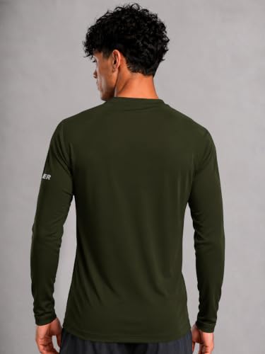 Image of EYEBOGLER Men's Full Sleeve Round Neck Activewear T-Shirt | Dry Fit Sports Top for Gym, Running & Training | Breathable Stretch Fabric | Athletic Fit for Workout & Outdoor Activities