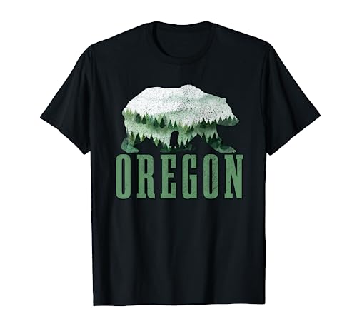 Oregon Grizzly Bear Nature Hiking Camping Hiker Outdoor Gift T-Shirt