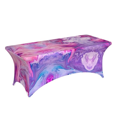 Nappe de table marbrée violette pour décoration de buffet de fête - 4