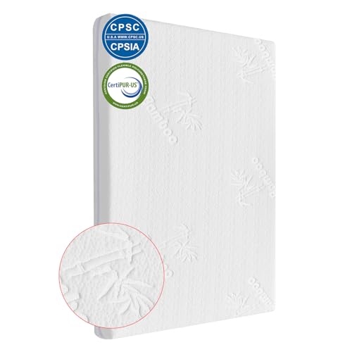 Image of KEAWIS Mini Crib Mattress(38 * 24 * 3),Bamboo Fiber and Microfiber Washable Cover,Dual Firmness Gel Memory Foam Mattress,Waterproof Breathable Soft with Removable Zippered Cover