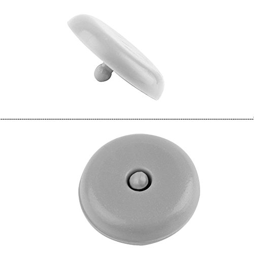 Y-Axis 5 X Seat Belt Button Buckle Clip Stop - Universal Fit Stopper Kit Light Grey (5 Sets) #TOP1